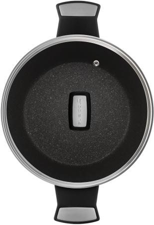 Кастрюля Polaris Monolit 24C 4л. d=24см (с крышкой) черный (015249)