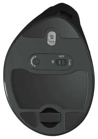 Мышь Оклик 990MW черный оптическая (2400dpi) silent беспроводная BT/Radio USB для ноутбука (9but)