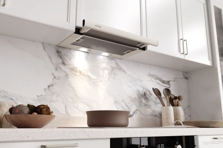 Вытяжка встраиваемая Elikor Интегра 60П-400-В2Л УХЛ 4.2 топленое молоко управление: кулисные переключатели (1 мотор)