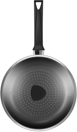 Сковорода Rondell Arabesco RDA-577 круглая 24см покрытие: Xylan Plus ручка несъемная (с крышкой) серый