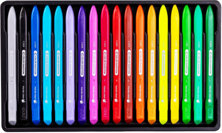 Восковые мелки Deli EC20010 Color Emotion трехгранные 18цв. картон.кор./европод.