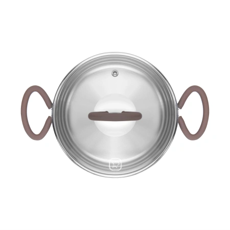 Кастрюля Rondell Etery RDS-1600 5.1л. d=24см (с крышкой) стальной