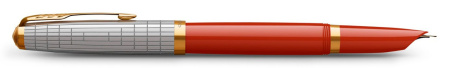 Ручка перьев. Parker 51 Premium (CW2169071) Red Rage GT F сталь нержавеющая подар.кор.