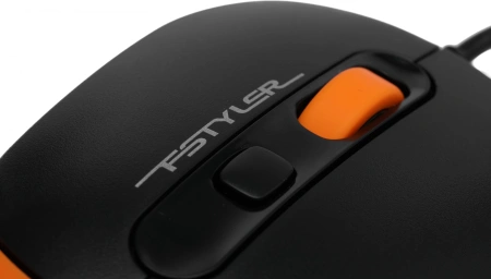 Мышь A4Tech Fstyler FM10 черный/оранжевый оптическая (1600dpi) USB (4but)