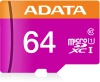 Флеш карта microSDXC 64Gb Class10 A-Data AUSDX64GUICL10-RA1 + adapter