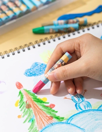 Масляная пастель Deli EC20114 Color Emotion шестигранные 18цв. пл.кор.