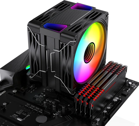 Устройство охлаждения(кулер) Bloody BD-AC230-ARGB1 ARGB Soc-AM5/AM4/1200/1700/1851 черный 4-pin 22-32dB Al+Cu LCD 230W 715gr Ret (BD-AC230-ARGB1-BK)