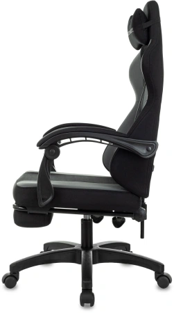 Кресло игровое Zombie Weaver черный/серый с подголов. крестов. пластик подст.для ног пластик черный