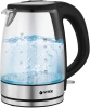 Чайник электрический Vitek VT-1180 1.7л. 2200Вт серебристый/черный корпус: стекло/пластик