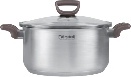 Кастрюля Rondell Fest RDS-1323 4.8л. d=24см (с крышкой) стальной