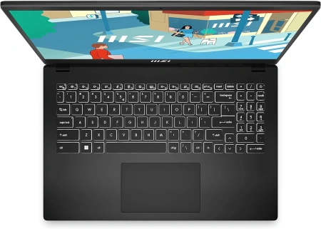 Ноутбук MSI Modern 15 B13M-1017US Core i5 1335U 16Gb SSD512Gb Intel Iris Xe graphics 15.6" IPS FHD (1920x1080) Windows 11 Professional Multi Language black WiFi BT Cam (9S7-15H112-1017)