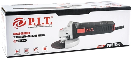 Углошлифовальная машина P.I.T. PWS115-C 800Вт 11000об/мин рез.шпин.:M14 d=115мм