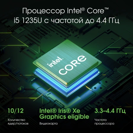 Ноутбук Digma Pro Fortis M Core i5 1235U 16Gb SSD512Gb Intel Iris Xe graphics 15.6" IPS FHD (1920x1080) Windows 11 Professional grey WiFi BT Cam 4250mAh (DN15P5-ADXW05)