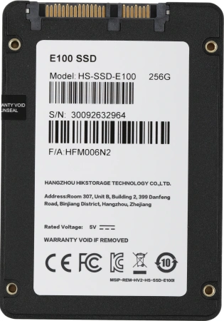 Накопитель SSD Hikvision SATA III 256Gb HS-SSD-E100/256G HS-SSD-E100/256G Hiksemi 2.5"