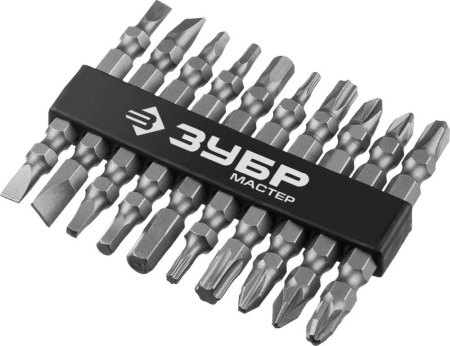 Набор бит Зубр 26089-H10 (10пред.) для шуруповертов