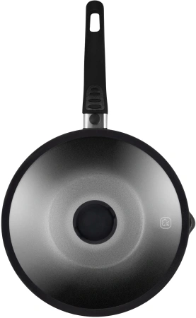 Сковорода ВОК (WOK) Rondell Escurion RDA-870 круглая 28см покрытие: антипригарное ручка съемная (с крышкой) черный