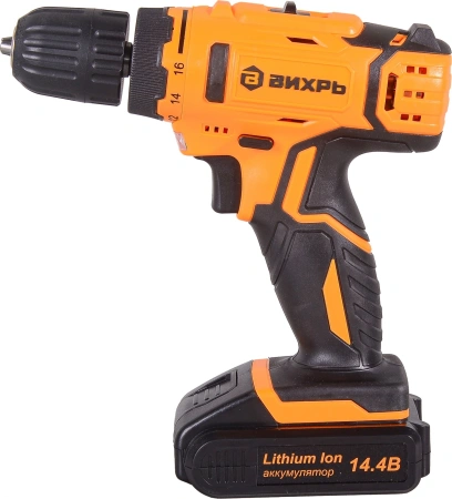 Дрель-шуруповерт Вихрь ДА-14Л-2KА аккум. патрон:быстрозажимной (кейс в комплекте) (72/14/20)