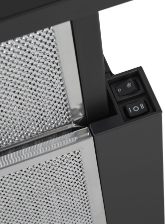 Вытяжка встраиваемая Maunfeld VS Light 50 черный управление: кулисные переключатели (1 мотор)