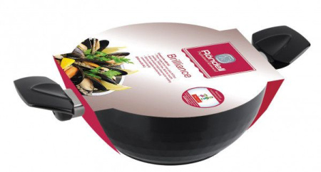 Кастрюля Rondell Brilliance RDA-771 2л. d=20см (с крышкой) черный