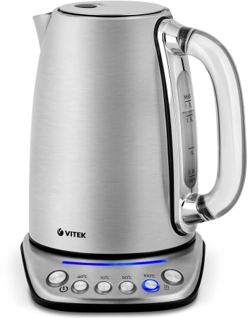 Чайник электрический Vitek VT-7089 1.7л. 2200Вт серебристый корпус: нерж.сталь