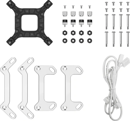 Система водяного охлаждения Deepcool LT240 ARGB Soc-AM5/AM4/1200/1700/1851 белый 4-pin 38.71dB Al 280W 1504gr Ret (R-LT240-WHAMNC-G-1)