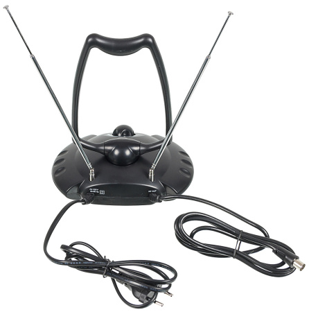 Антенна телевизионная Hyundai H-TAI200 30дБ активная черный каб.:1.35м