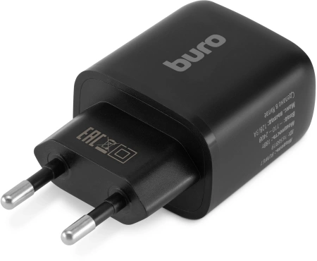 Сетевое зар./устр. Buro BUWG1 18W 3A (QC) USB-A универсальное черный (BUWG18P100BK)