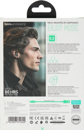 Гарнитура вкладыши Hoco ES70 черный беспроводные bluetooth