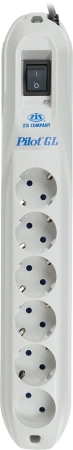 Сетевой фильтр Pilot GL 7м (6 розеток) белый (коробка)