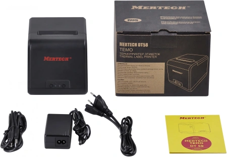 Термопринтер Mertech DT58 TEMO (4646) 203dpi 150мм/с/USB для печ.накл. черный