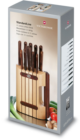 Набор ножей кухон. Victorinox Wood (5.1150.11) компл.:11шт с подставкой дерево подар.коробка