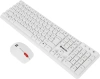 Клавиатура + мышь Defender Milan C-992 клав:белый мышь:белый/красный USB беспроводная Multimedia (45994)