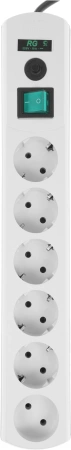 Сетевой фильтр Most RG 2м (6 розеток) белый (коробка)