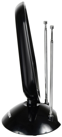 Антенна телевизионная Hyundai H-TAI320 30дБ активная черный каб.:1.85м