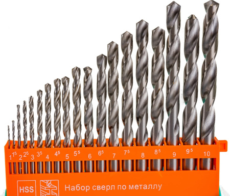 Набор сверл Sturm! 1055-01-SS2 по металлу (19пред.) для шуруповертов/дрелей