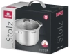 Кастрюля Rondell Stolz RDS-1752 2.3л. d=18см (с крышкой) стальной