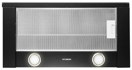 Вытяжка встраиваемая Hyundai HBH 6236 BG черный управление: кулисные переключатели (1 мотор)