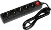 Сетевой фильтр PC Pet AP01006-E-B 1.8м (5 розеток) черный (пакет ПЭ)