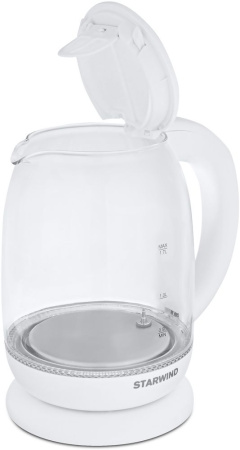 Чайник электрический Starwind SKG4215 1.7л. 2200Вт белый (корпус: стекло)