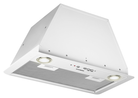 Вытяжка встраиваемая Hyundai HBB 6035 W белый управление: кнопочное (1 мотор)