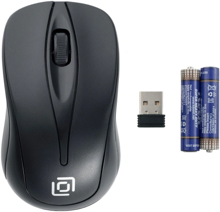 Мышь Оклик 675MW черный оптическая (1200dpi) беспроводная USB для ноутбука (3but)