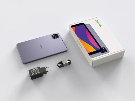 Планшет Digma Q8 SC9863A (1.6) 8C RAM3Gb ROM32Gb 8" IPS 1280x800 4G 2Sim Android 14 серый 5Mpix 2Mpix BT WiFi microSD 128Gb 4500mAh