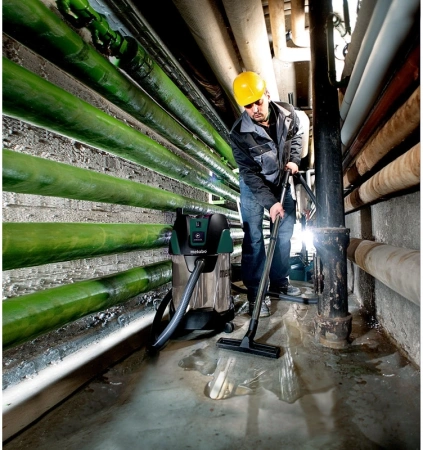 Строительный пылесос Metabo ASA 30 L PC Inox 1250Вт (уборка: сухая/влажная) зеленый