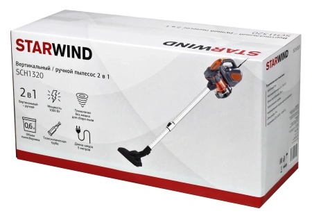 Пылесос ручной Starwind SCH1320 1000Вт оранжевый/серый