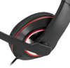 Наушники с микрофоном Оклик HS-L390G DRAGON черный/красный 1.8м мониторные оголовье (1100413)