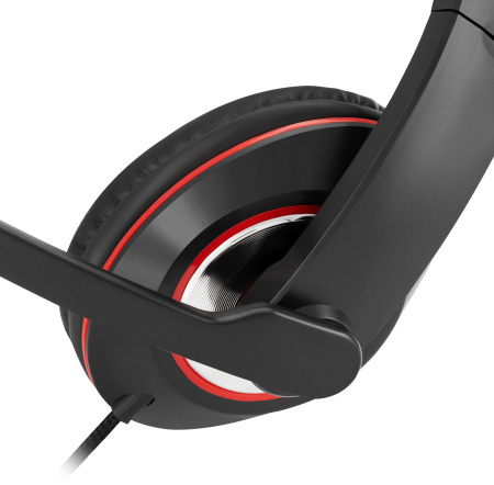 Наушники с микрофоном Оклик HS-L390G DRAGON черный/красный 1.8м мониторные оголовье (1100413)