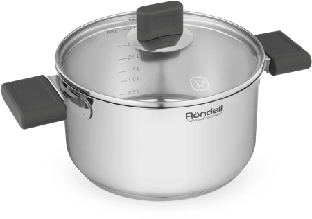 Кастрюля Rondell Quadro RDS-1596 3.1л. d=20см (с крышкой) стальной