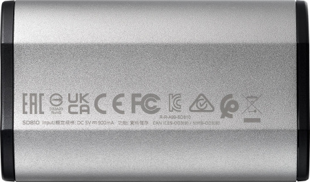 Накопитель SSD A-Data USB-C 2TB SD810-2000G-CSG SD810 1.8" серый