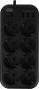 Сетевой фильтр Powercom SP-08 USB03AB 1.8м 1.8м (8 розеток) черный (коробка)