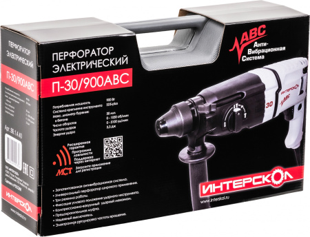 Перфоратор Интерскол П-30/900АВС патр.:SDS-plus уд.:3.3Дж 900Вт (кейс в комплекте)